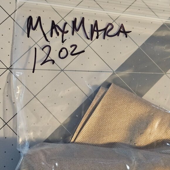 Max Mara Taupe Ruched Italian Dress 6 Elegant Silk Cocktail Minimalist Old Money - Picture 11 of 14